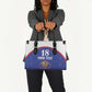 Custom Afro-Haitians Football Pride Leather Bag Les Grenadiers Veve Vodou Blue Version