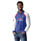 Custom Afro-Haitians Football Pride Long Sleeve Polo Shirt Les Grenadiers Veve Vodou Blue Version - African Pride