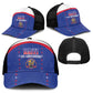 Afro-Haitians Football Pride Mesh Trucker Cap Les Grenadiers Veve Vodou Blue Version - African Pride