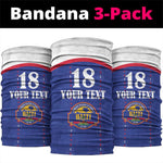 Custom Afro-Haitians Football Pride Neck Gaiter Les Grenadiers Veve Vodou Blue Version - African Pride