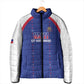 Custom Afro-Haitians Football Pride Padded Jacket Les Grenadiers Veve Vodou Blue Version