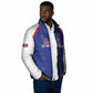 Custom Afro-Haitians Football Pride Padded Jacket Les Grenadiers Veve Vodou Blue Version