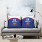 Custom Afro-Haitians Football Pride Pillow Cover Les Grenadiers Veve Vodou Blue Version