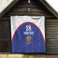 Custom Afro-Haitians Football Pride Quilt Les Grenadiers Veve Vodou Blue Version - African Pride
