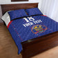 Custom Afro-Haitians Football Pride Quilt Bed Set Les Grenadiers Veve Vodou Blue Version - African Pride