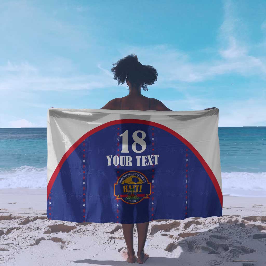 Custom Afro-Haitians Football Pride Sarong Les Grenadiers Veve Vodou Blue Version - African Pride