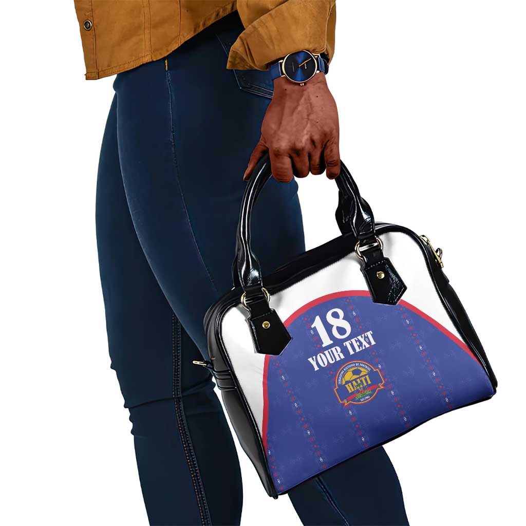 Custom Afro-Haitians Football Pride Shoulder Handbag Les Grenadiers Veve Vodou Blue Version - African Pride