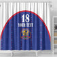 Custom Afro-Haitians Football Pride Shower Curtain Les Grenadiers Veve Vodou Blue Version - African Pride