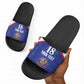 Custom Afro-Haitians Football Pride Slide Sandals Les Grenadiers Veve Vodou Blue Version