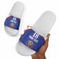 Custom Afro-Haitians Football Pride Slide Sandals Les Grenadiers Veve Vodou Blue Version