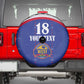 Custom Afro-Haitians Football Pride Spare Tire Cover Les Grenadiers Veve Vodou Blue Version - African Pride