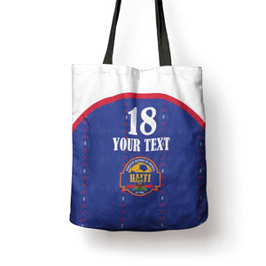 Custom Afro-Haitians Football Pride Tote Bag Les Grenadiers Veve Vodou Blue Version