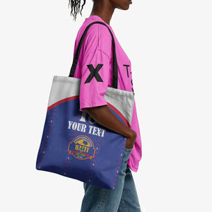 Custom Afro-Haitians Football Pride Tote Bag Les Grenadiers Veve Vodou Blue Version
