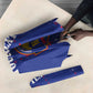 Custom Afro-Haitians Football Pride Umbrella Les Grenadiers Veve Vodou Blue Version
