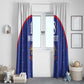 Custom Afro-Haitians Football Pride Window Curtain Les Grenadiers Veve Vodou Blue Version - African Pride