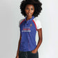 Custom Afro-Haitians Football Pride Women Polo Shirt Les Grenadiers Veve Vodou Blue Version - African Pride