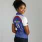 Custom Afro-Haitians Football Pride Women Polo Shirt Les Grenadiers Veve Vodou Blue Version - African Pride