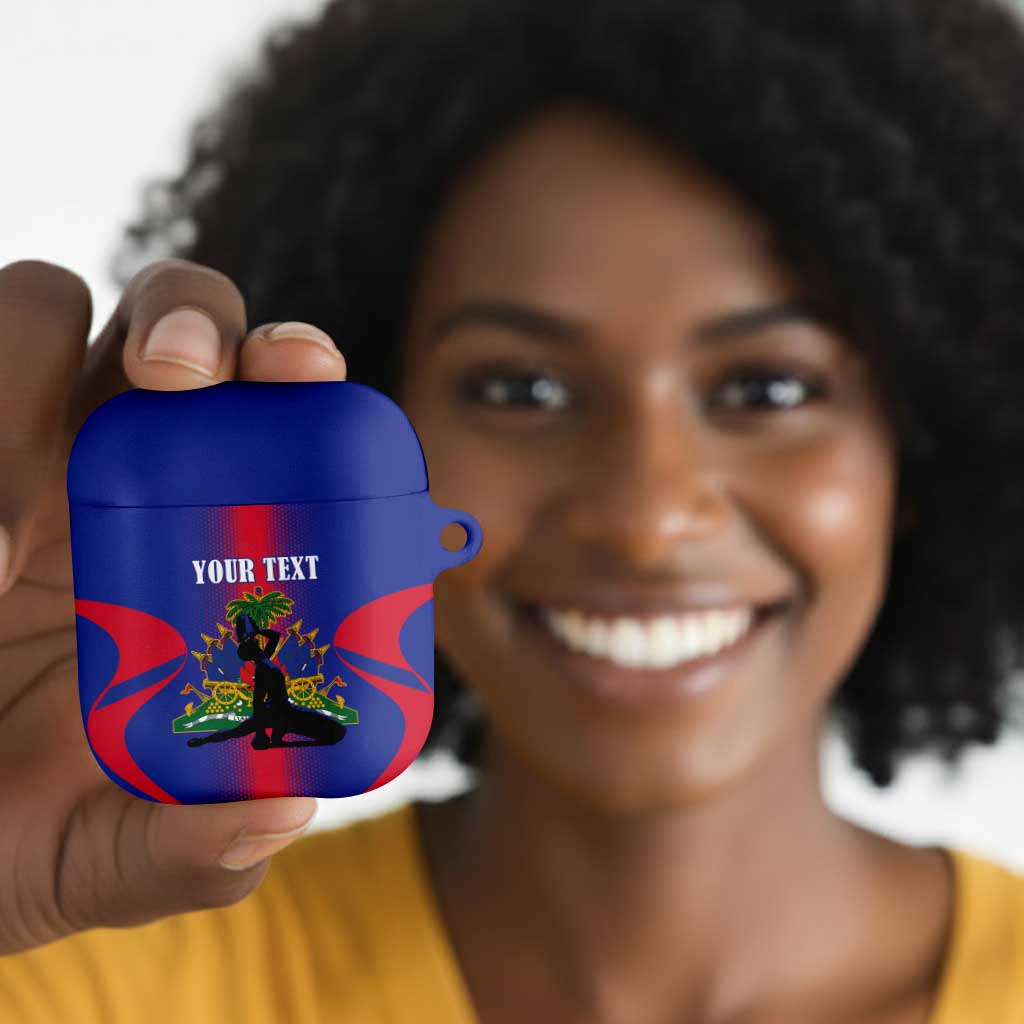 Afro-Haitians Pride Personalized AirPods Case Neg Marron Haitian Heritage