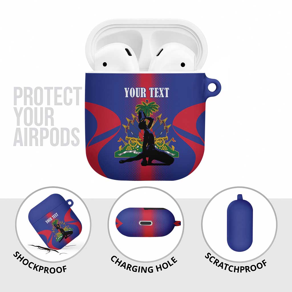 Afro-Haitians Pride Personalized AirPods Case Neg Marron Haitian Heritage