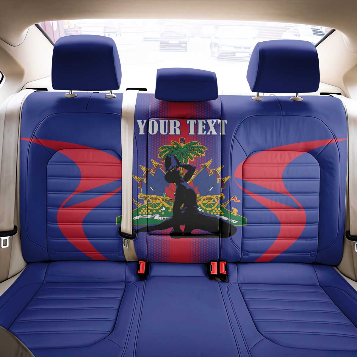 Afro-Haitians Pride Personalized Back Car Seat Cover Neg Marron Haitian Heritage - African Pride
