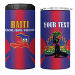 Afro-Haitians Pride Personalized 4 in 1 Can Cooler Tumbler Neg Marron Haitian Heritage - African Pride