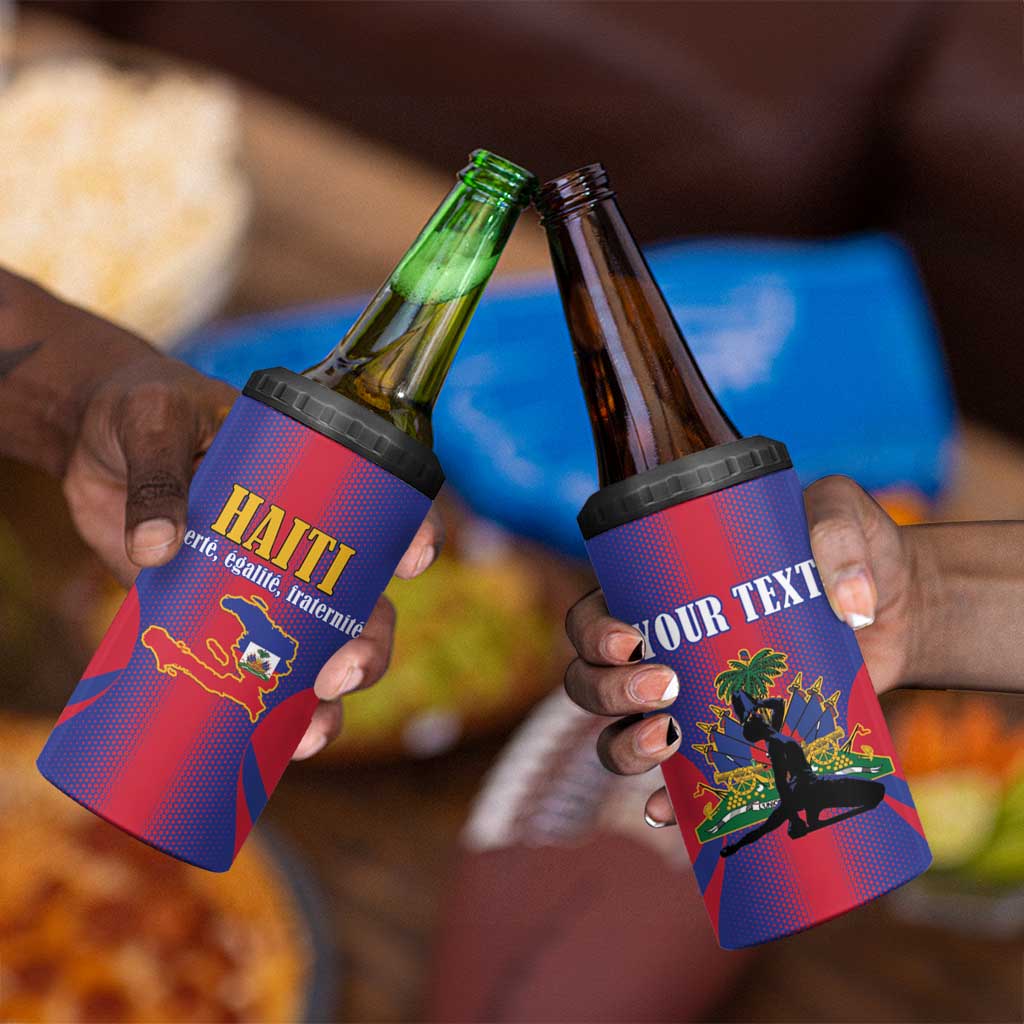 Afro-Haitians Pride Personalized 4 in 1 Can Cooler Tumbler Neg Marron Haitian Heritage - African Pride