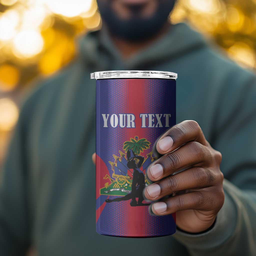 Afro-Haitians Pride Personalized 4 in 1 Can Cooler Tumbler Neg Marron Haitian Heritage - African Pride