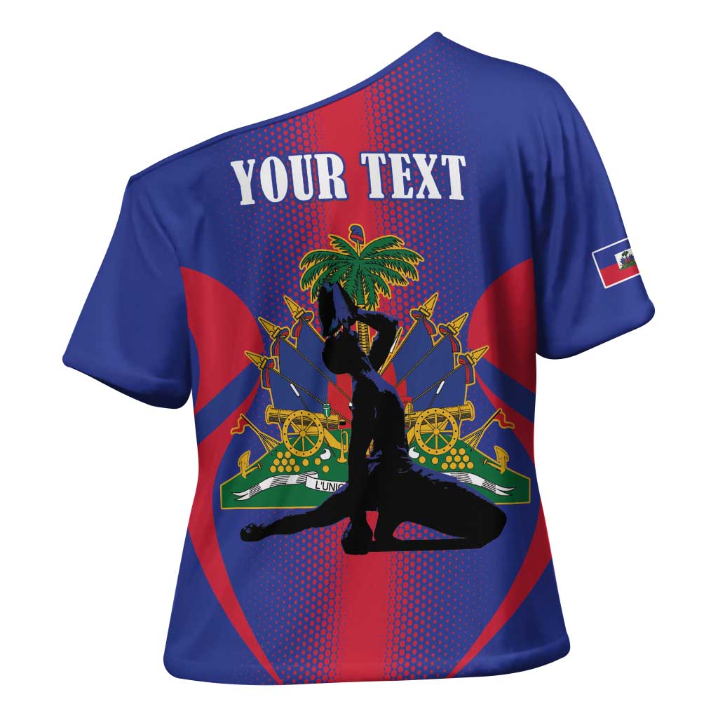 Afro-Haitians Pride Personalized Cross Shoulder Shirt Neg Marron Haitian Heritage