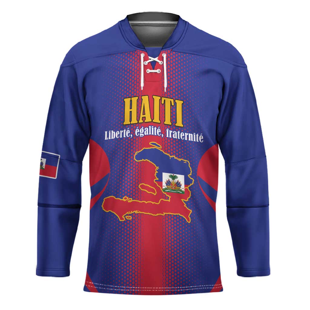 Afro-Haitians Pride Personalized Hockey Jersey Neg Marron Haitian Heritage