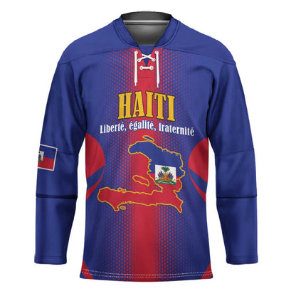 Afro-Haitians Pride Personalized Hockey Jersey Neg Marron Haitian Heritage