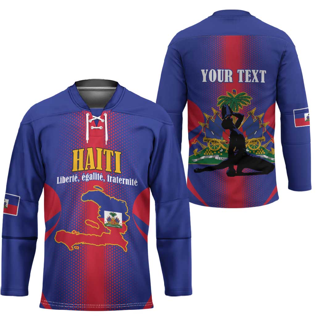 Afro-Haitians Pride Personalized Hockey Jersey Neg Marron Haitian Heritage