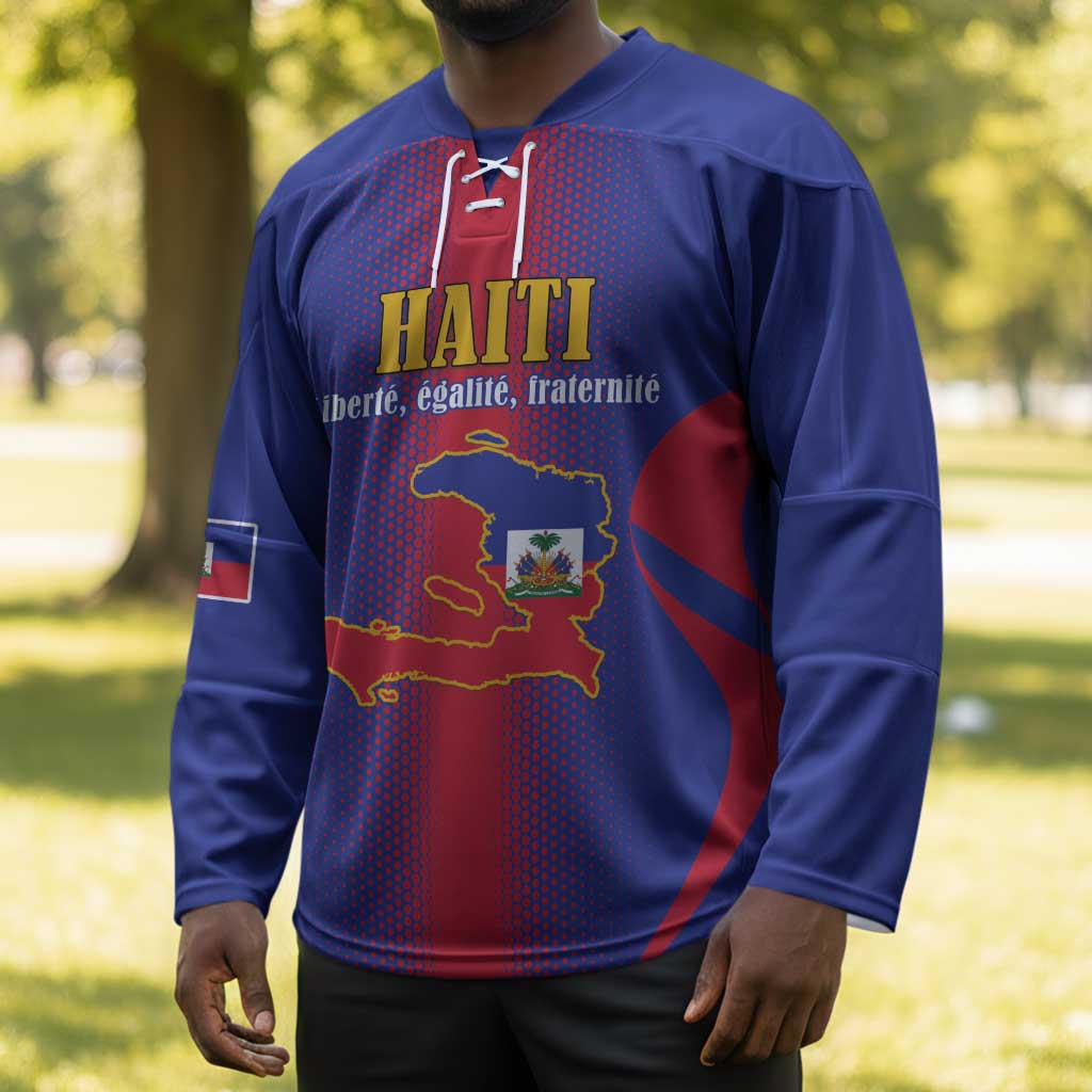 Afro-Haitians Pride Personalized Hockey Jersey Neg Marron Haitian Heritage