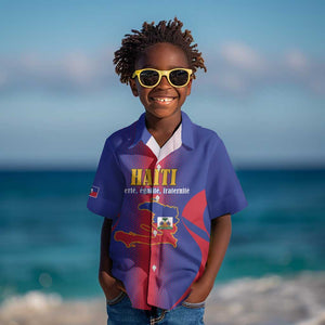 Afro-Haitians Pride Personalized Kid Hawaiian Shirt Neg Marron Haitian Heritage - African Pride
