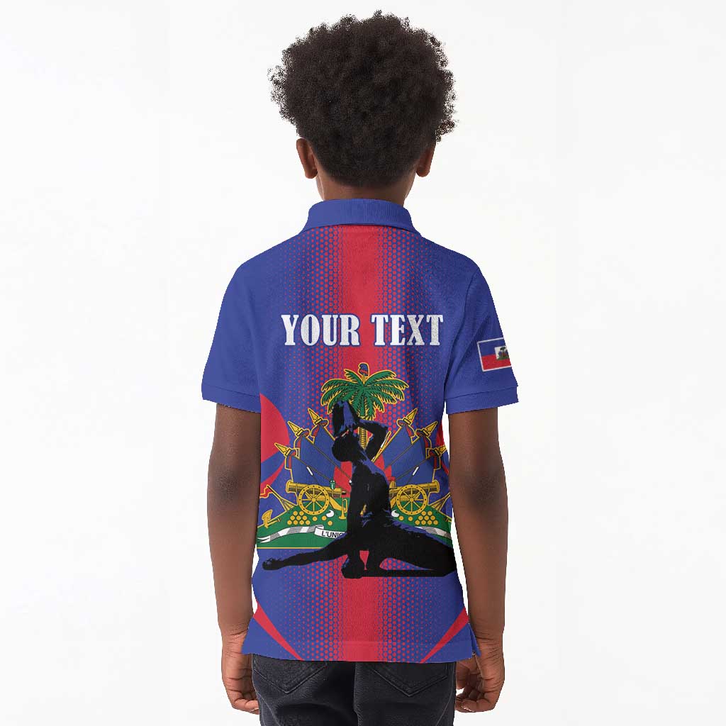 Afro-Haitians Pride Personalized Kid Polo Shirt Neg Marron Haitian Heritage LT18