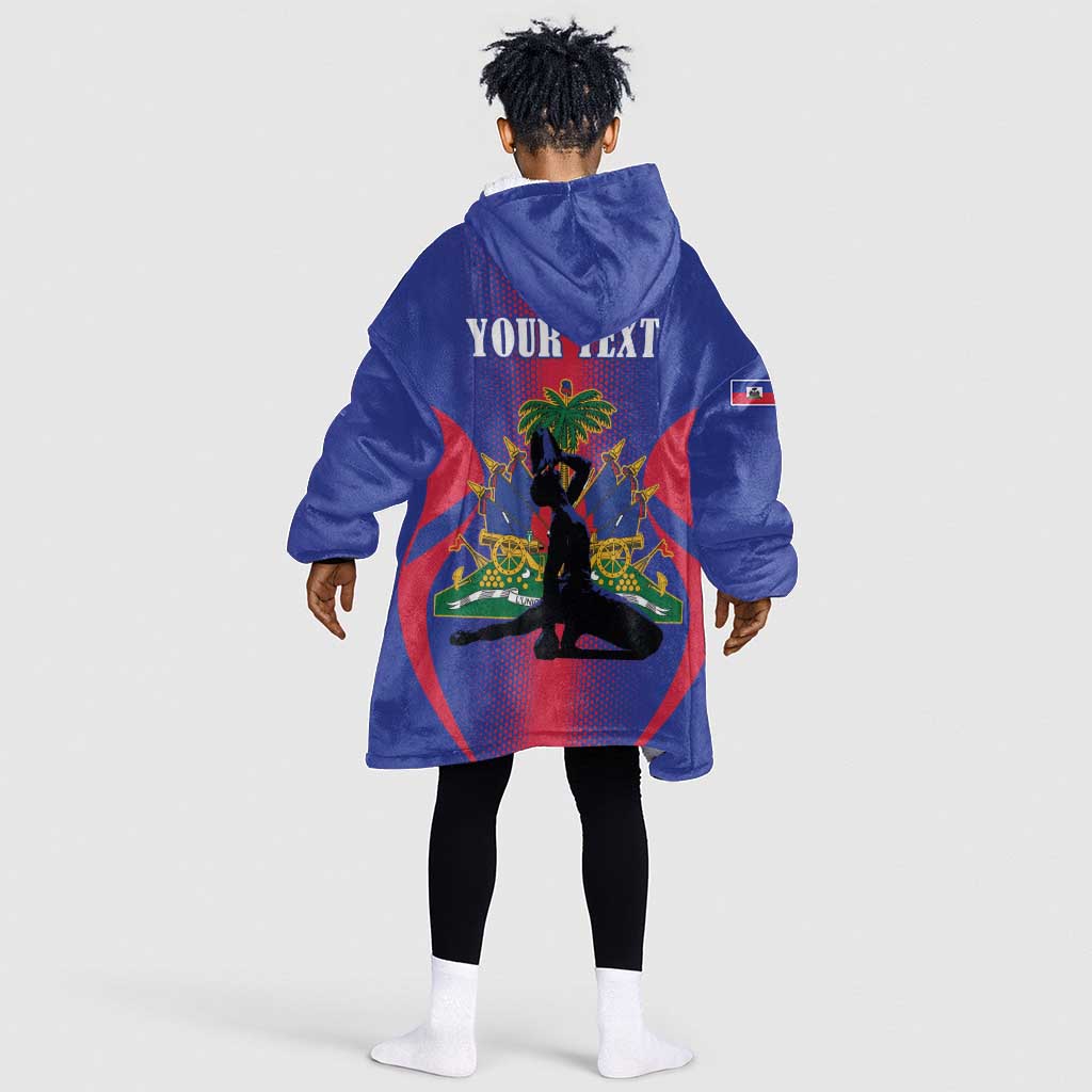 Afro-Haitians Pride Personalized Kid Wearable Blanket Hoodie Neg Marron Haitian Heritage - African Pride