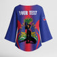 Afro-Haitians Pride Personalized Kimono Sleeve Blouse Neg Marron Haitian Heritage