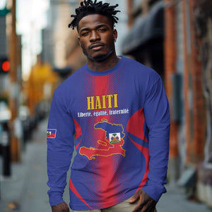 Afro-Haitians Pride Personalized Long Sleeve Shirt Neg Marron Haitian Heritage - African Pride