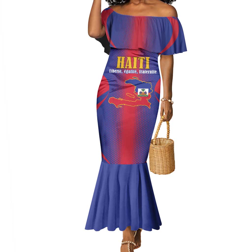 Afro-Haitians Pride Personalized Mermaid Dress Neg Marron Haitian Heritage - African Pride