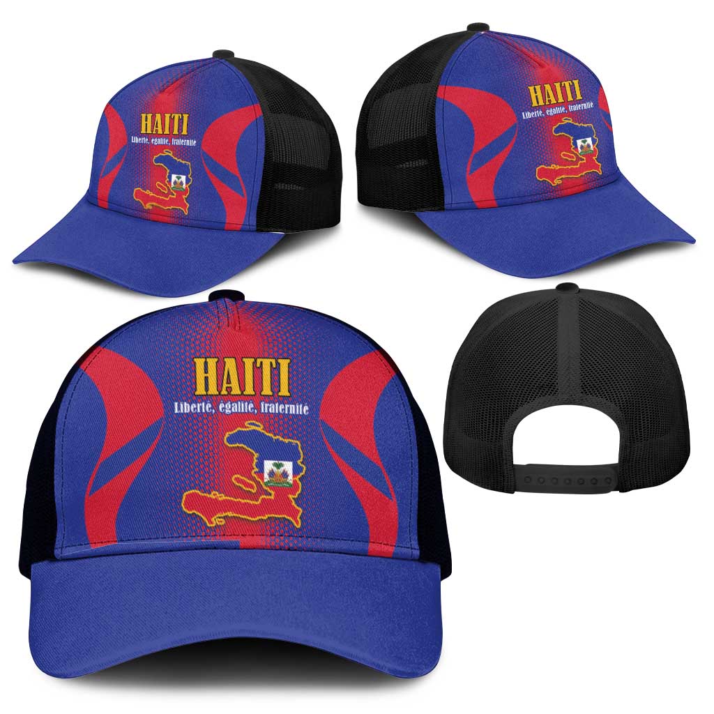 Afro-Haitians Pride Mesh Trucker Cap Neg Marron Haitian Heritage - African Pride