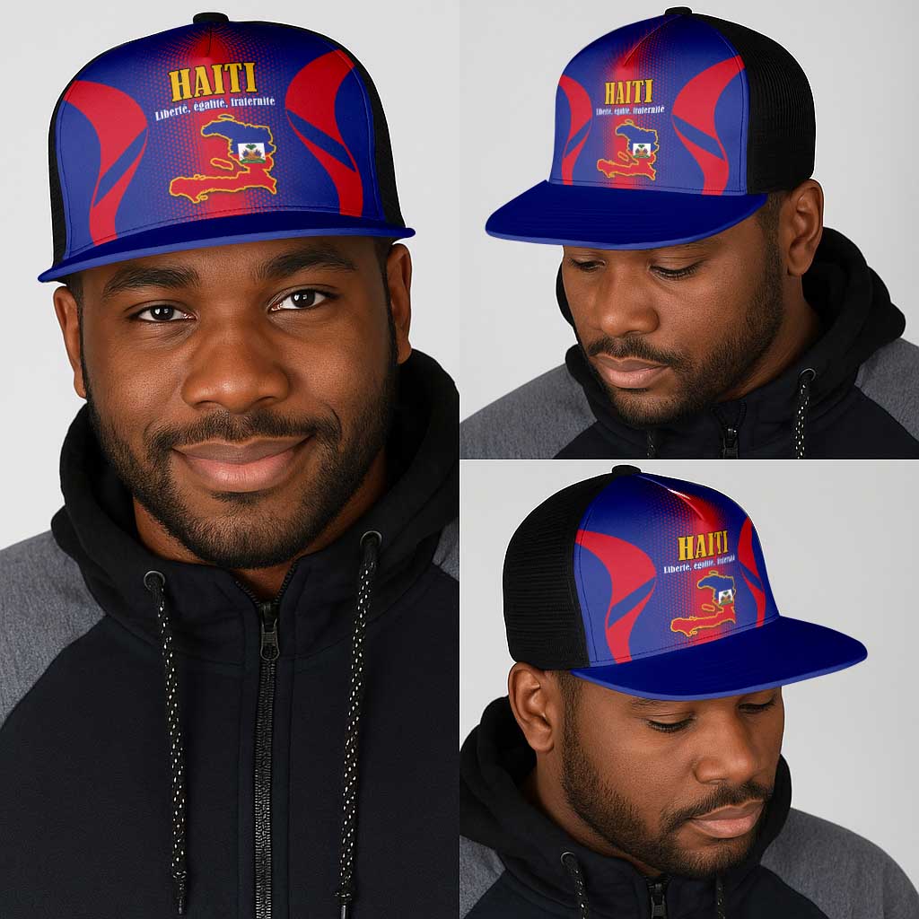 Afro-Haitians Pride Mesh Trucker Cap Neg Marron Haitian Heritage - African Pride
