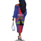 Afro-Haitians Pride Personalized Off The Shoulder Long Sleeve Dress Neg Marron Haitian Heritage - African Pride