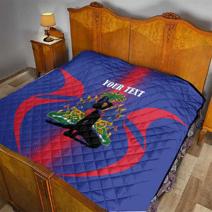 Afro-Haitians Pride Personalized Quilt Neg Marron Haitian Heritage - African Pride