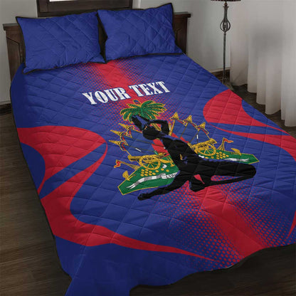 Afro-Haitians Pride Personalized Quilt Bed Set Neg Marron Haitian Heritage - African Pride