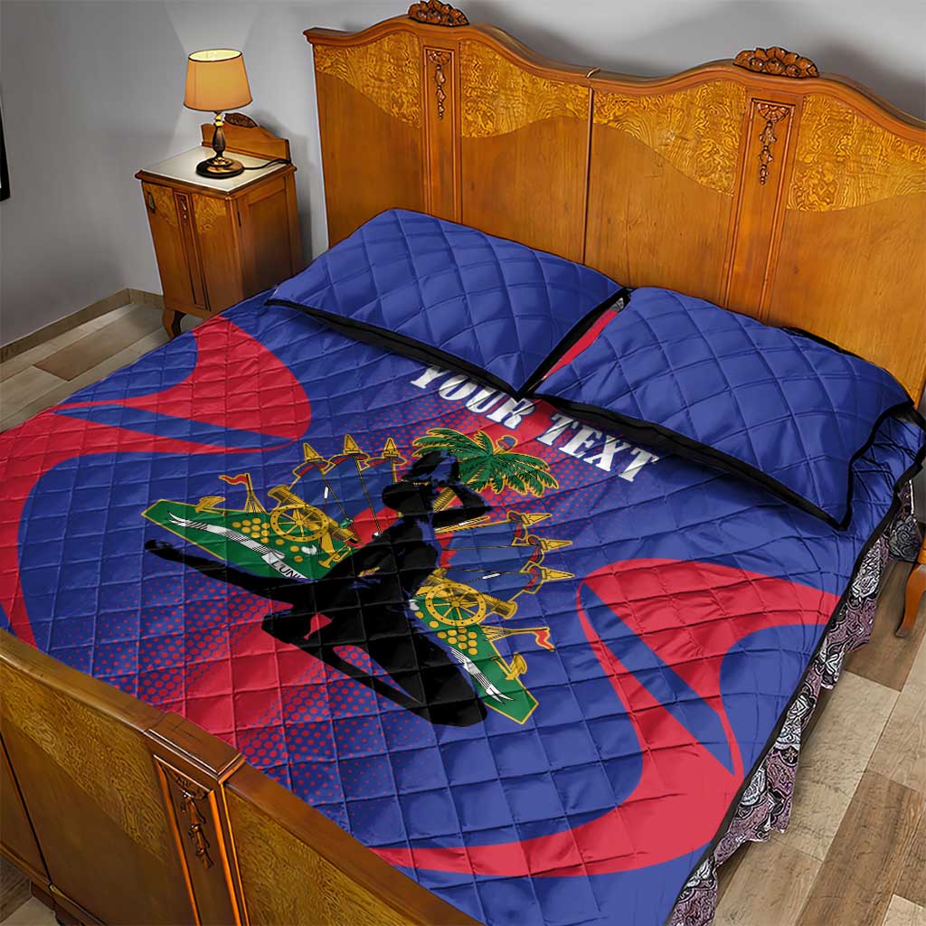 Afro-Haitians Pride Personalized Quilt Bed Set Neg Marron Haitian Heritage - African Pride
