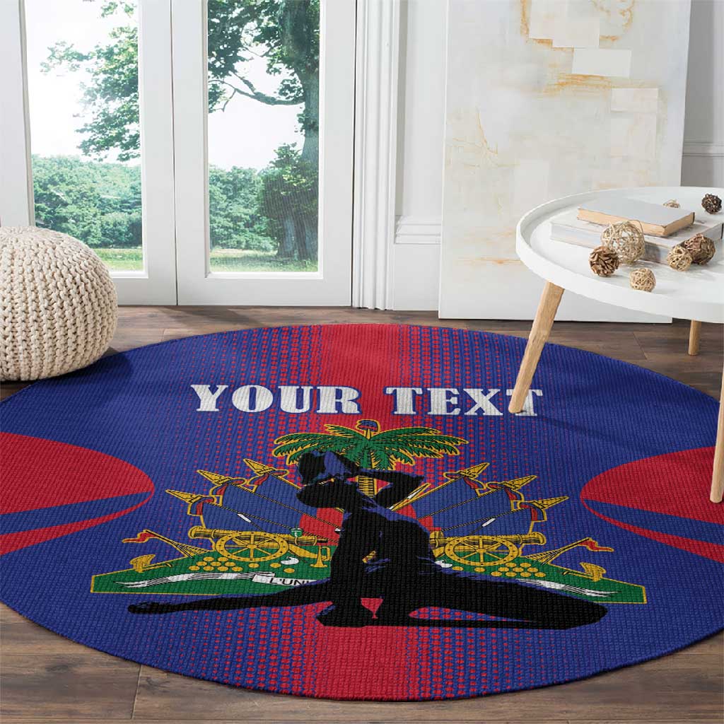 Afro-Haitians Pride Personalized Round Carpet Neg Marron Haitian Heritage - African Pride