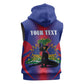 Afro-Haitians Pride Personalized Sleeveless Zip Hoodie Neg Marron Haitian Heritage - African Pride