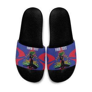 Afro-Haitians Pride Personalized Slide Sandals Neg Marron Haitian Heritage