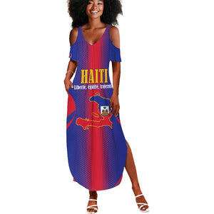 Afro-Haitians Pride Personalized Summer Maxi Dress Neg Marron Haitian Heritage - African Pride