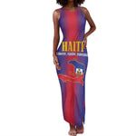 Afro-Haitians Pride Personalized Tank Maxi Dress Neg Marron Haitian Heritage - African Pride