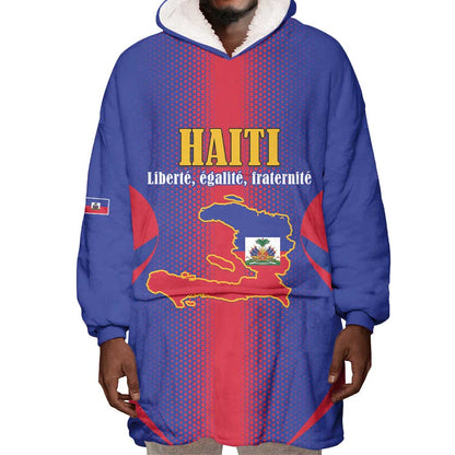 Afro-Haitians Pride Personalized Wearable Blanket Hoodie Neg Marron Haitian Heritage - African Pride